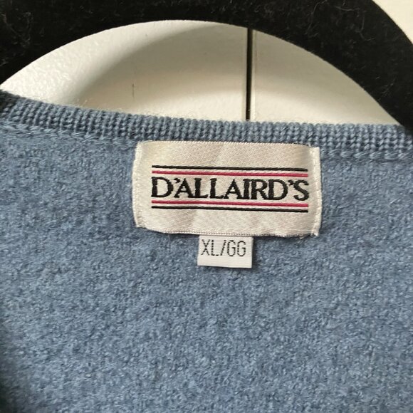 Vintage D'allairds Cardigan‎ Womens XL Boiled Wool Knit Granny Cottagecore - Picture 5 of 11